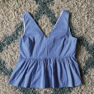 Striped Peplum Blouse